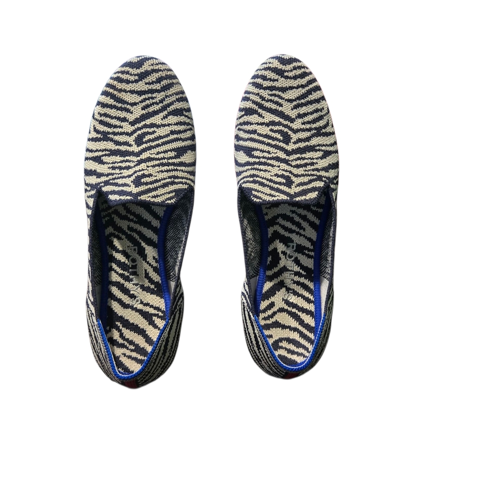 Rothy's Zebra Print Loafers - Blue and White
